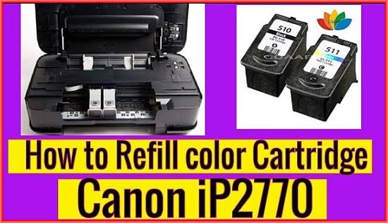 cara mengisi tinta printer canon ip2770