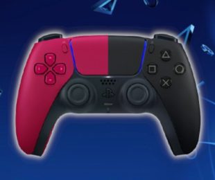 Kontroler Dualsense PS5: Cosmic Red (kiri) vs. Midnight Black (kanan).