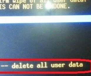 Pilih Yes – Delete All User Data