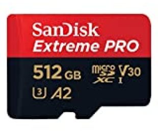 Kartu Memori microSDXC SanDisk Extreme Pro 512GB + Adaptor SD, 170MB/dtk Kelas 10, UHS-I