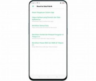 Pilih Opsi Reset Hp