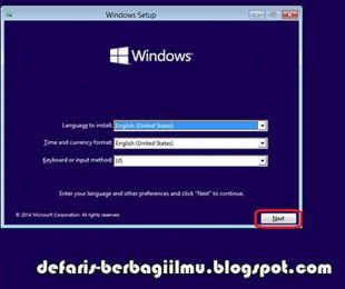 Reset Dengan Media Instalasi Windows